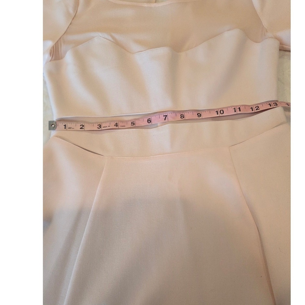 NWT Elizabeth and James Mesh Cutout Fit & Flare Dress Short Sleeve Pink Pastel 8 - Picture 4 of 10